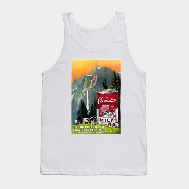 CARNATION Full Cream Evaporated Milk Vintage Food Advertisement Art Tank Top by vintageposters